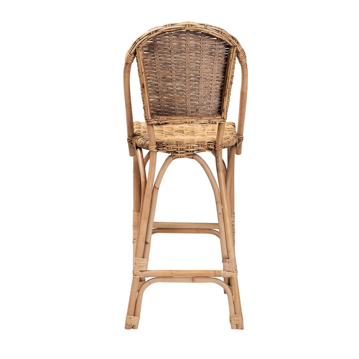 Neola Bohemian Rattan Bar Stool