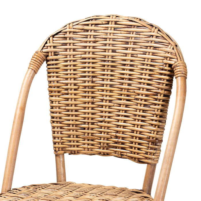 Neola Bohemian Rattan Bar Stool