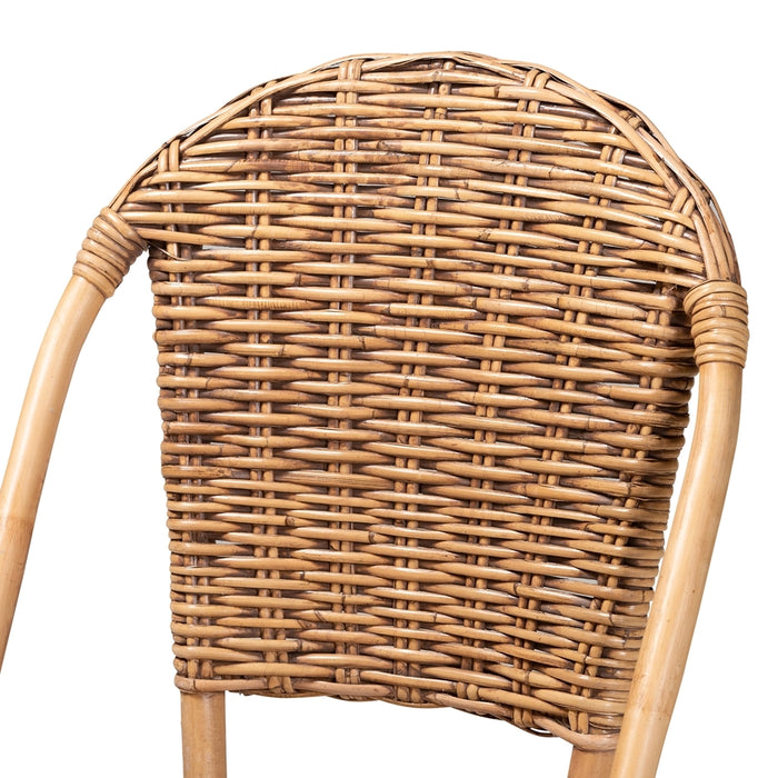 Neola Bohemian Ratttan Dining Chair Set of 2