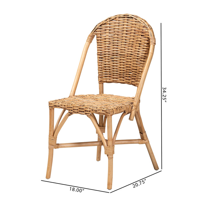 Neola Bohemian Ratttan Dining Chair Set of 2