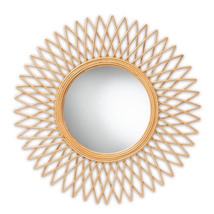 Vera Bohemian Rattan Accent Mirror