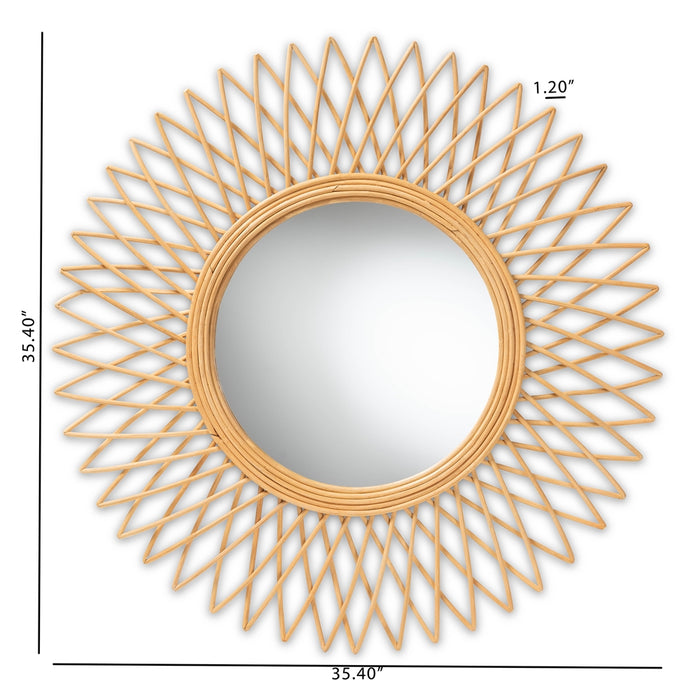 Vera Bohemian Rattan Accent Mirror