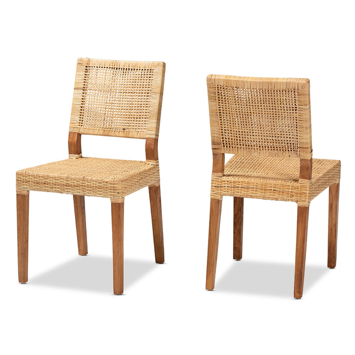 Lesia Rattan Dining Chair Set – 2 Pieces