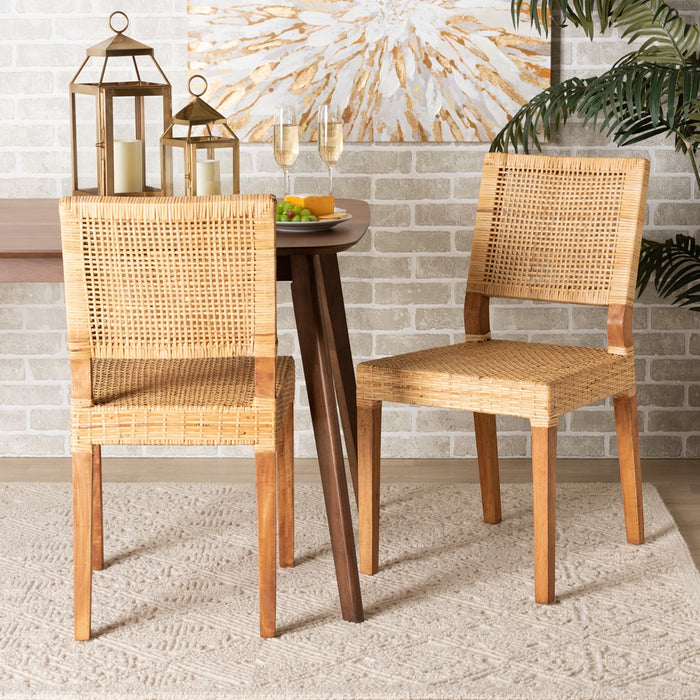 Lesia Rattan Dining Chair Set – 2 Pieces