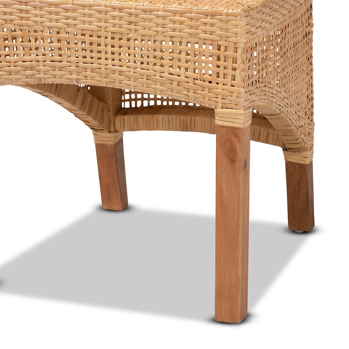 Moscow Bohemian Rattan 2 Piece Dining Chair Set