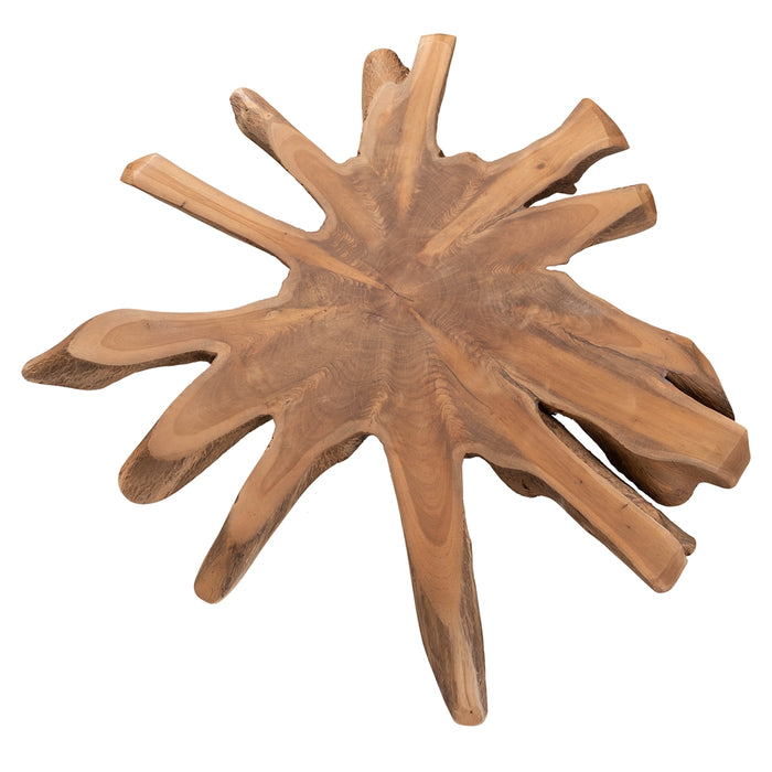Merci End Table With Teak Tree Trunk Tabletop