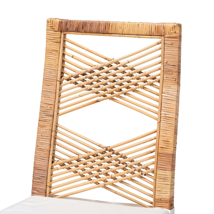 Poltak Bohemian Rattan 2 Piece Dining Set