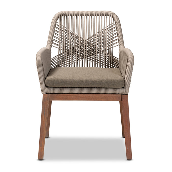 Jennifer Rope Dining Arm Chair/Grey