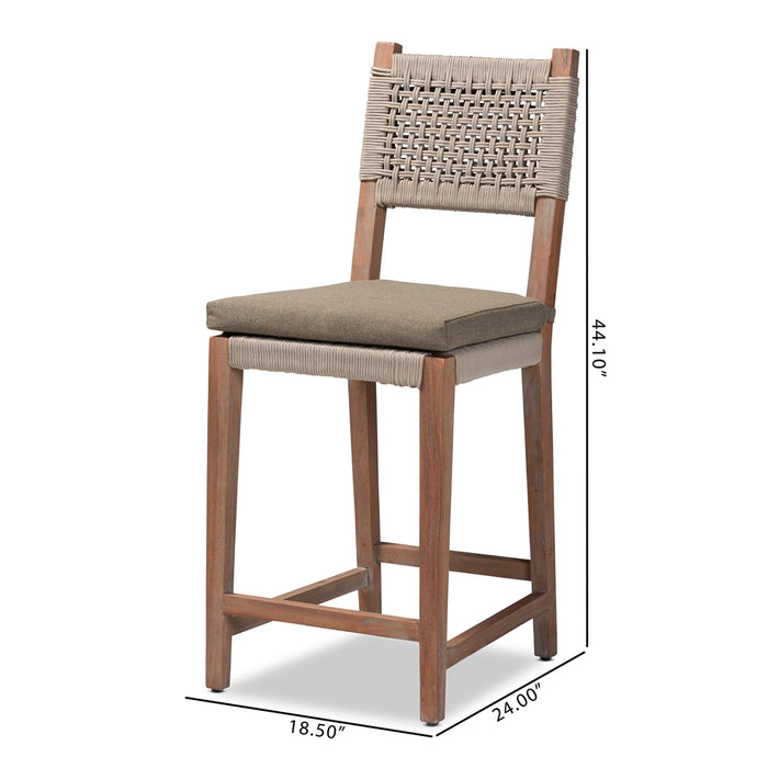 Heyna Woven Rope Counter Stool