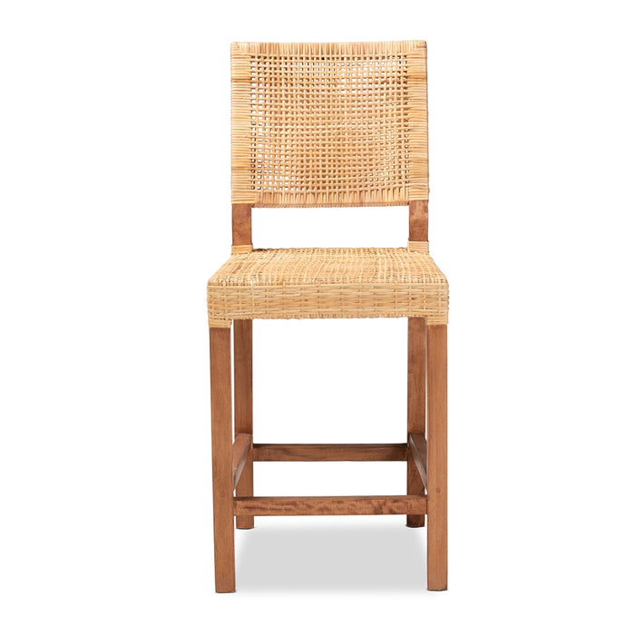 Lesia Natural Rattan Counter Stool – Bohemian Mango Wood Frame