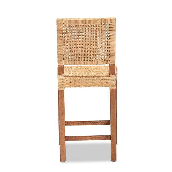 Lesia Natural Rattan Counter Stool – Bohemian Mango Wood Frame