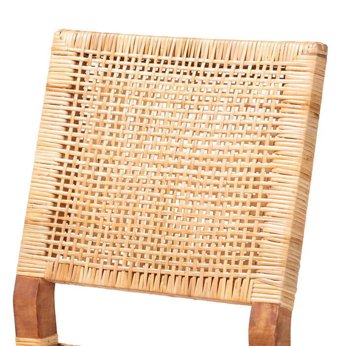 Lesia Natural Rattan Counter Stool – Bohemian Mango Wood Frame