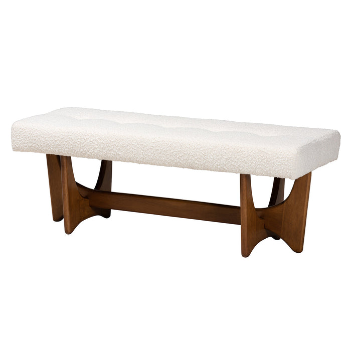 THEO JAPANDI WOOD BENCH/CREAM