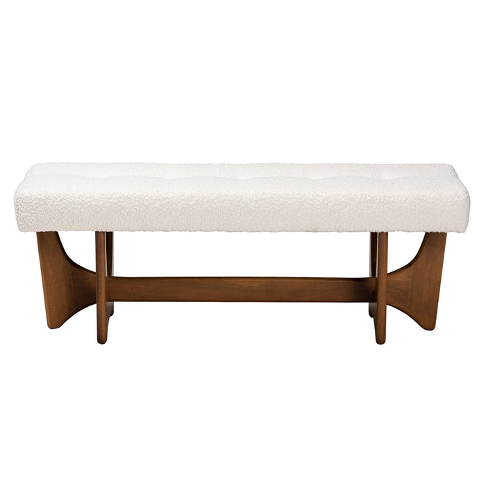 THEO JAPANDI WOOD BENCH/CREAM