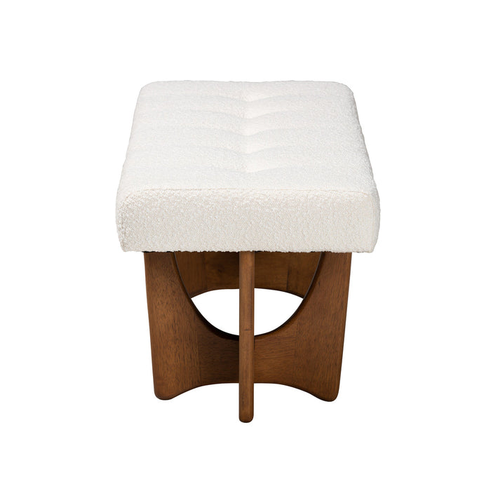 THEO JAPANDI WOOD BENCH/CREAM