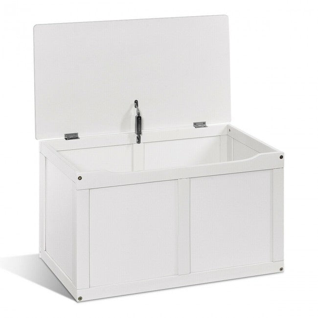 Wooden Chest Organizer Toy Storage Box/White