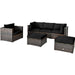 6 Pcs Patio Rattan Sectional Cushion Furniture Set - Cool Stuff & Accessories