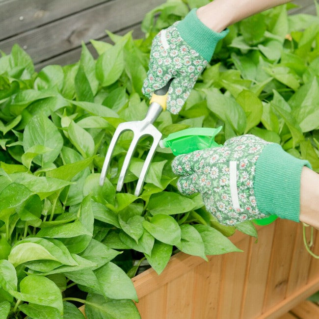 Wooden Elevated Planter Box Shelf