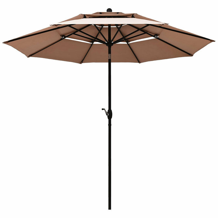 10ft 3 Tier Outdoor Patio Umbrella with Double Vented - Cool Stuff & Accessories