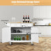 Modern Rolling Kitchen Cart Island with Wooden Top/ White - Cool Stuff & Accessories