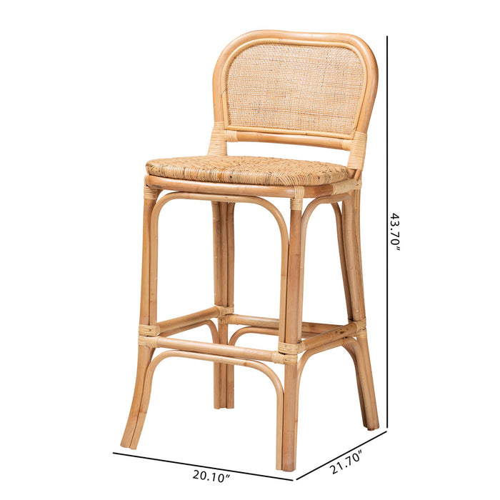 Adrena Bohemian Rattan Bar Stool