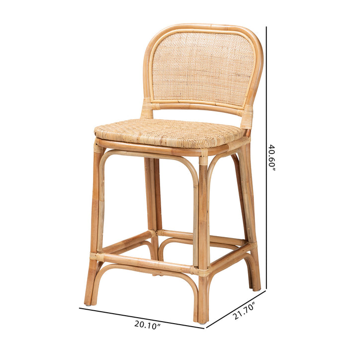 Adrena Bohemian Rattan Counter Stool