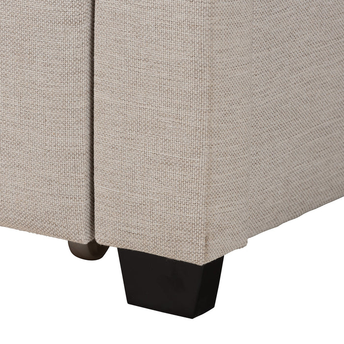 Coronado Queen Storage Platform Bed – Beige Mid-Century