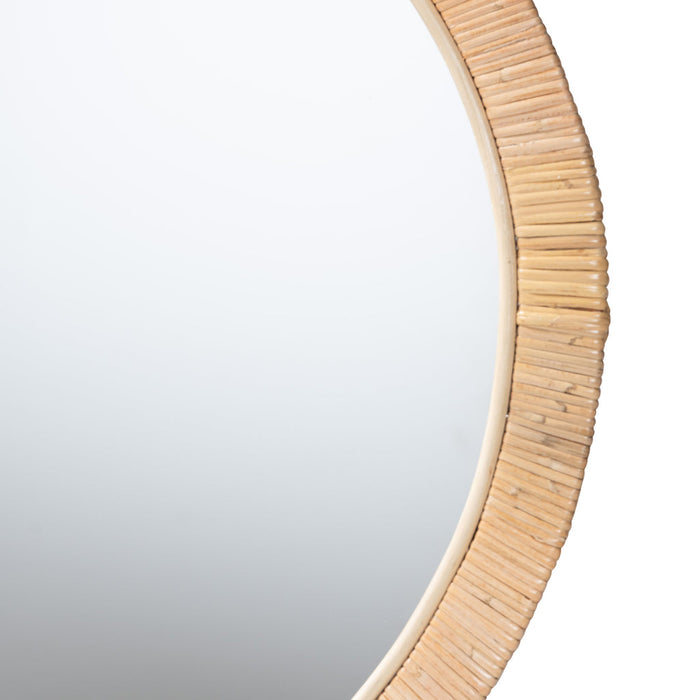 Ella Round Wall Mirror Rattan Accent
