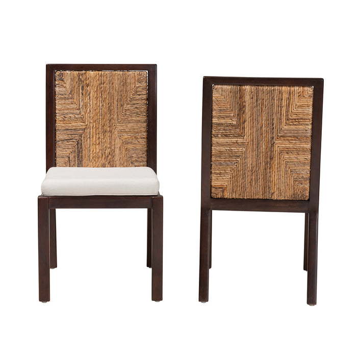JOANA MODERN BOHEMIAN 2 PIECE DINING CHAIR SET