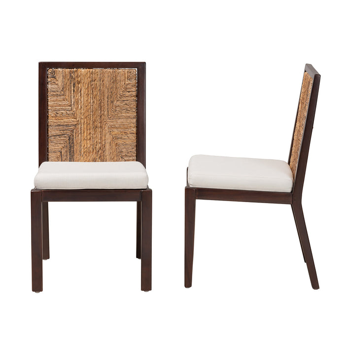 JOANA MODERN BOHEMIAN 2 PIECE DINING CHAIR SET