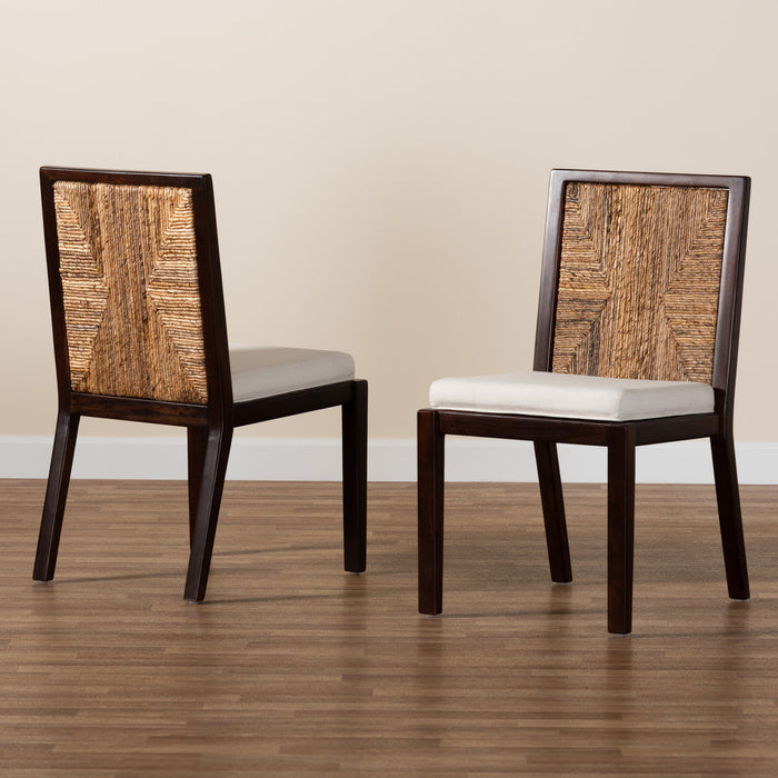 JOANA MODERN BOHEMIAN 2 PIECE DINING CHAIR SET