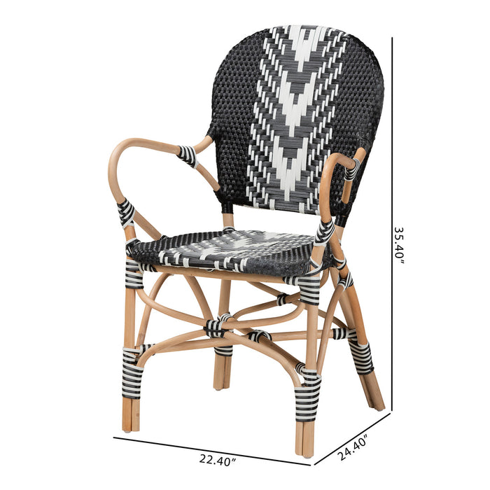 Wallis French Two Tone Black And White Dining Chair