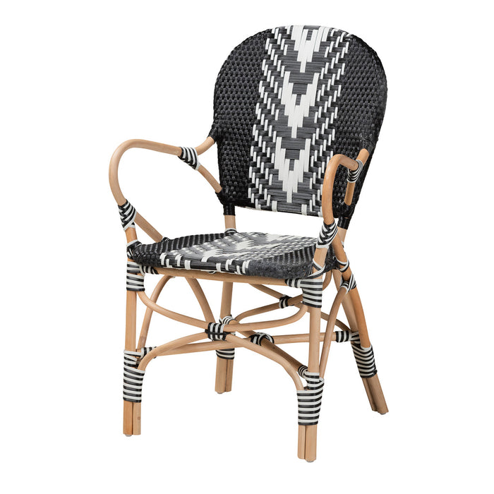Wallis French Two Tone Black And White Dining Chair