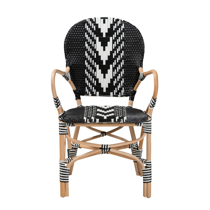 Wallis French Two Tone Black And White Dining Chair