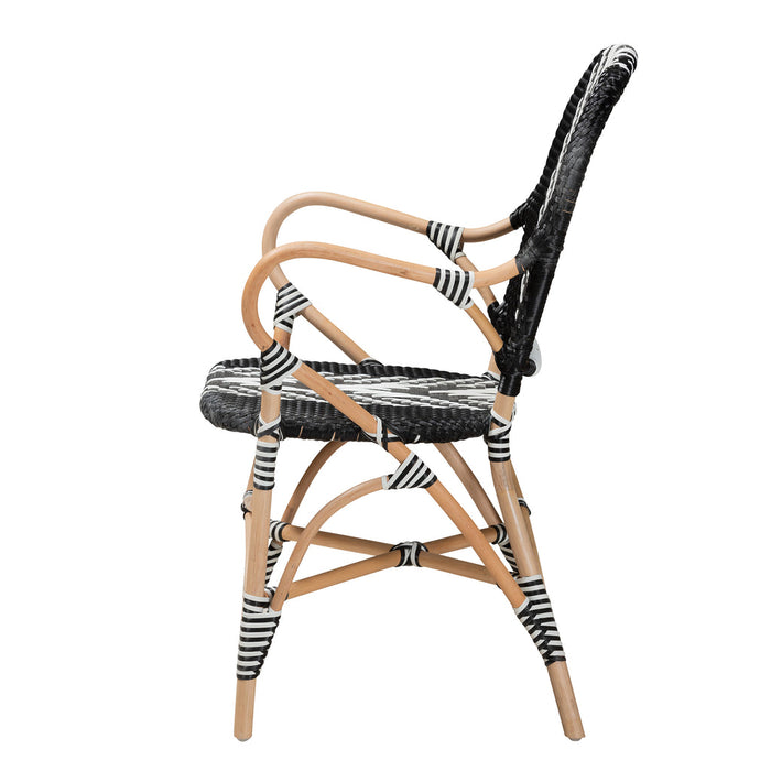 Wallis French Two Tone Black And White Dining Chair
