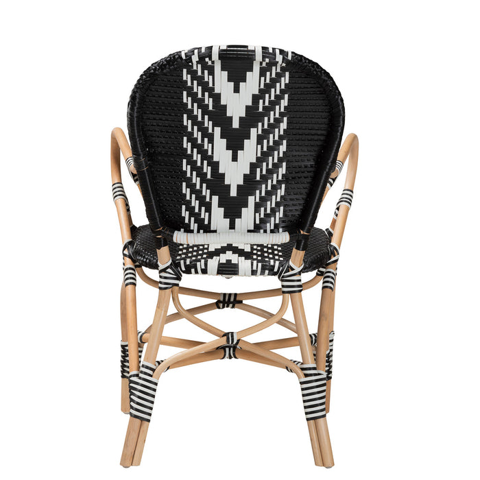 Wallis French Two Tone Black And White Dining Chair