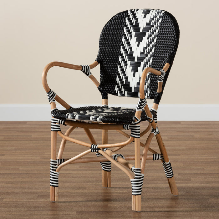 Wallis French Two Tone Black And White Dining Chair