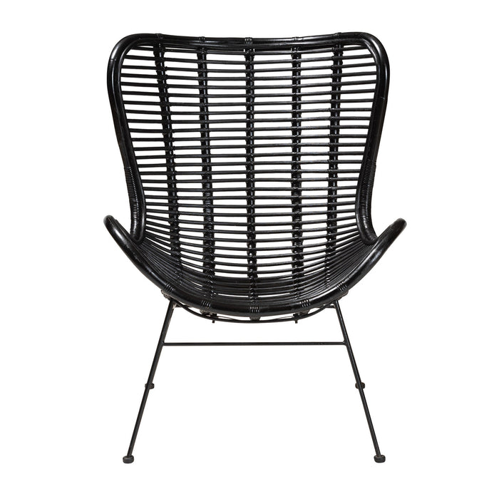 COLORADO MODERN RATTAN ACCENT CHAIR/BLACK