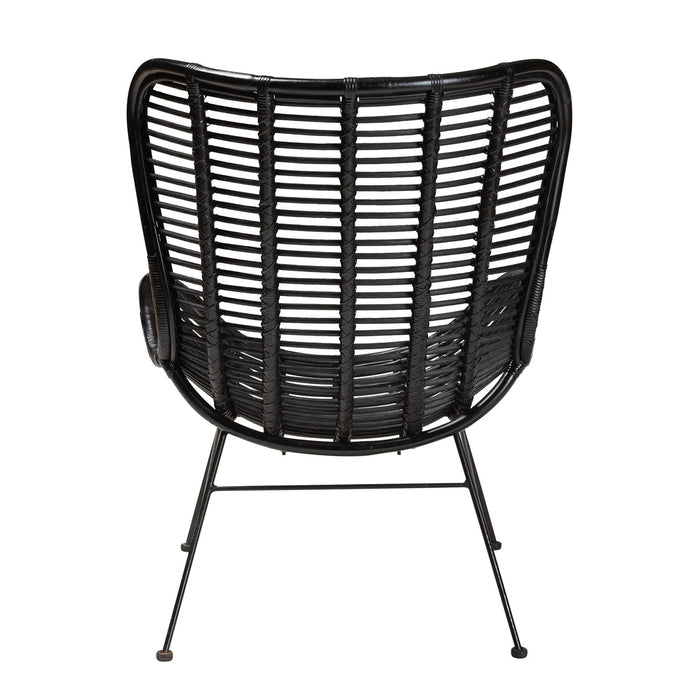 COLORADO MODERN RATTAN ACCENT CHAIR/BLACK