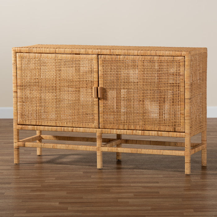 VIVAN BOHEMIAN RATTAN STORAGE CABINET
