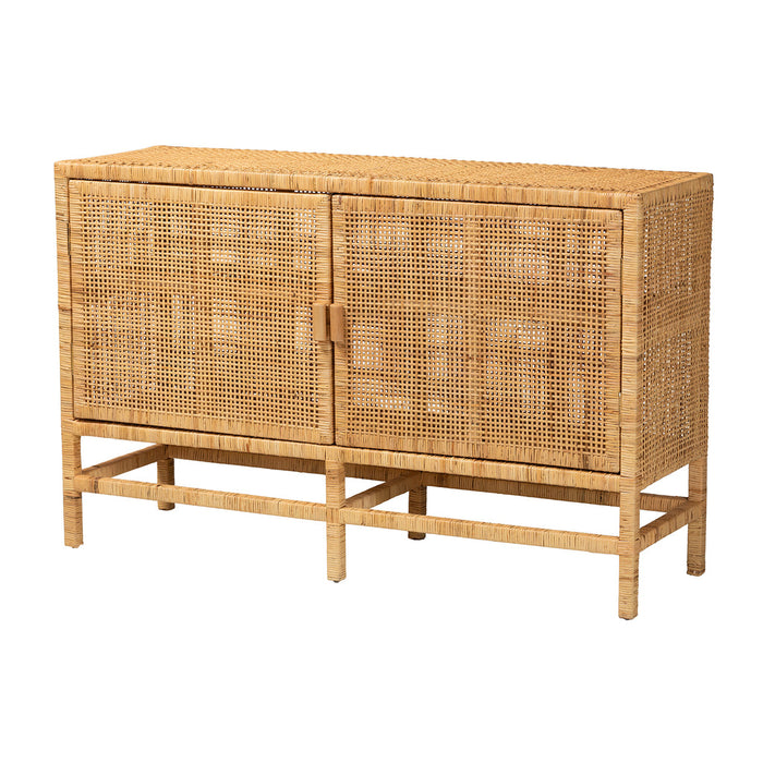 VIVAN BOHEMIAN RATTAN STORAGE CABINET
