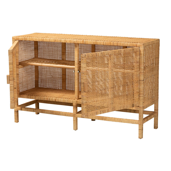 VIVAN BOHEMIAN RATTAN STORAGE CABINET