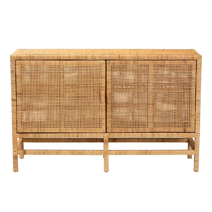 VIVAN BOHEMIAN RATTAN STORAGE CABINET