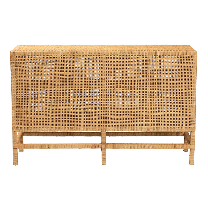 VIVAN BOHEMIAN RATTAN STORAGE CABINET