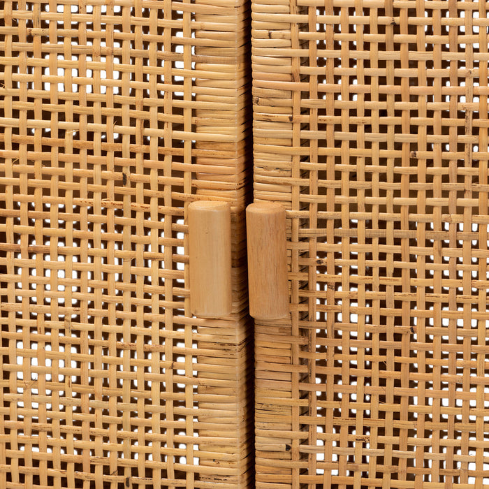 VIVAN BOHEMIAN RATTAN STORAGE CABINET