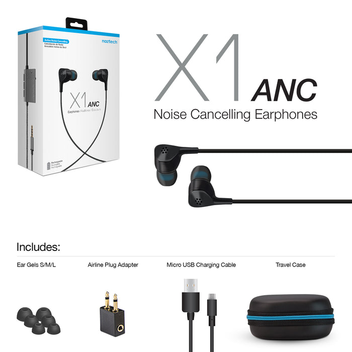 X1 ANC Active Noise Cancelling Earphones