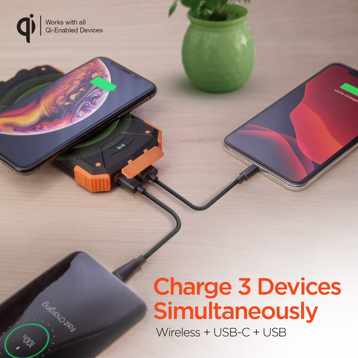 Solar 10000mAh Wireless Power Bank - Cool Stuff & Accessories
