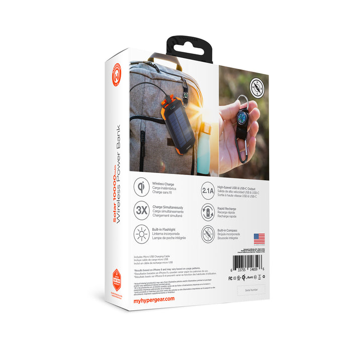 Solar 10000mAh Wireless Power Bank - Cool Stuff & Accessories