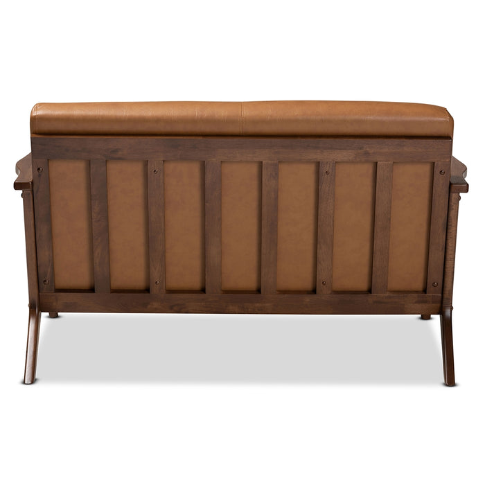 Bianca Mid Century Faux Leather Effect Loveseat - Cool Stuff & Accessories