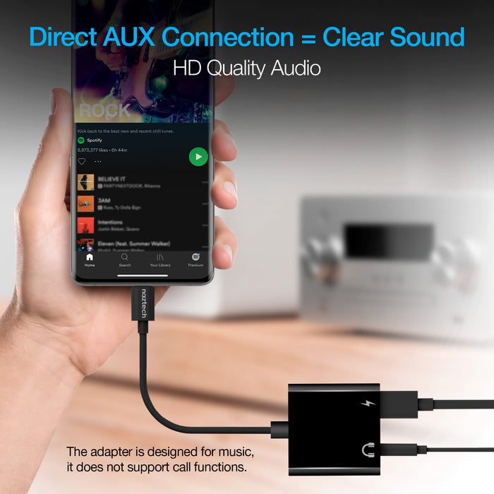 Naztech USB-C & 3.5mm Audio + Charge Adapter - Cool Stuff & Accessories